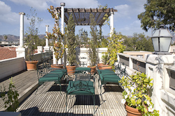 High-end real estate photography exclusive condo deck exterior in West Hollywood, CA. by Tom Hunter Photography